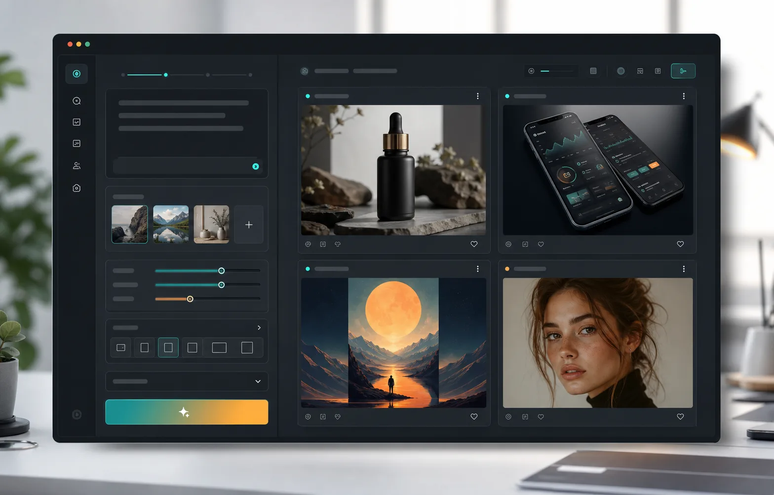 GPT Image 2 prompt workspace with product photo results